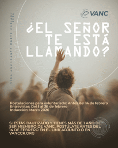 ¿El Señor te está llamando? Postúlate hoy como voluntario de nuestra Casa VANC.