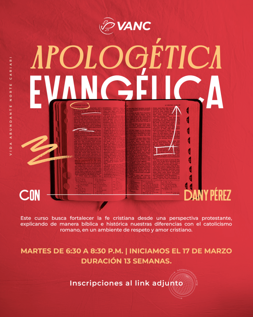 Este curso busca fortalecer la fe cristiana desde una perspectiva protestante, explicando de manera bíblica e histórica nuestras diferencias con el catolicismo romano, en un ambiente de respeto y amor cristiano.